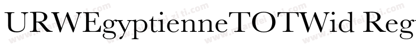 URWEgyptienneTOTWid Regular字体转换